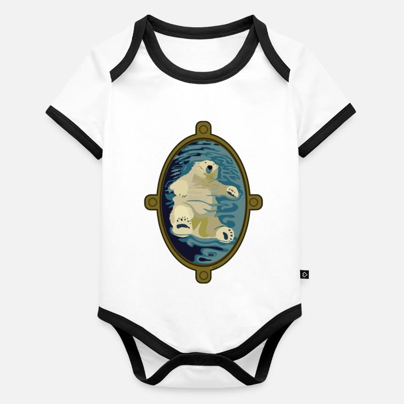 Polar Bear Organic Baby Contrasting Bodysuit