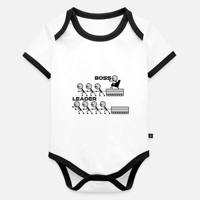 Chef de file Body Bébé bio contrasté manches courtes