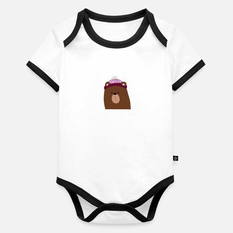 Bear Organic Baby Contrasting Bodysuit