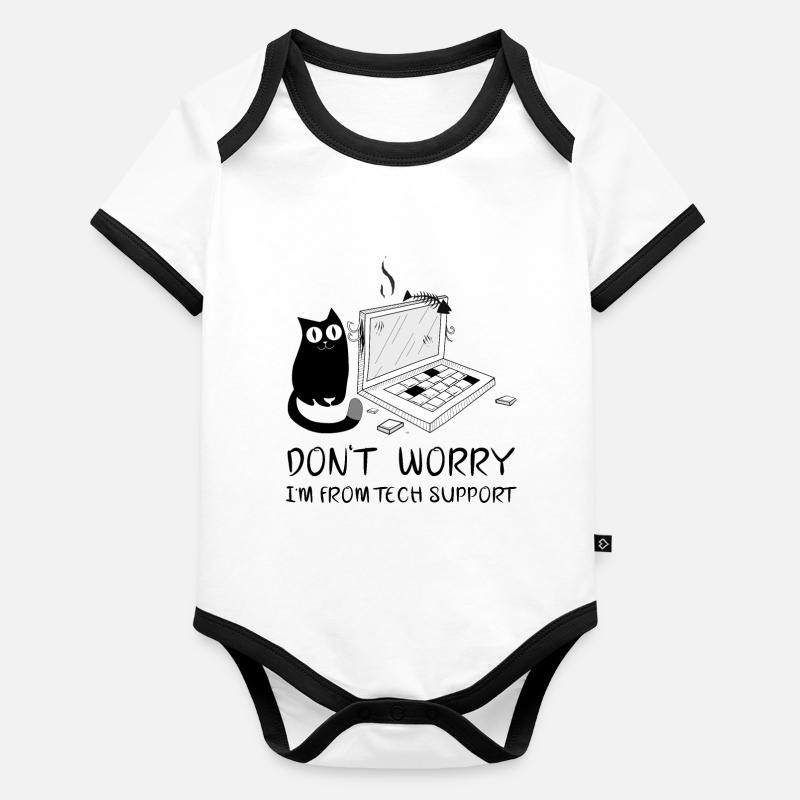 Tech Support PC Lustig Baby Bio-Kurzarm-Kontrastbody