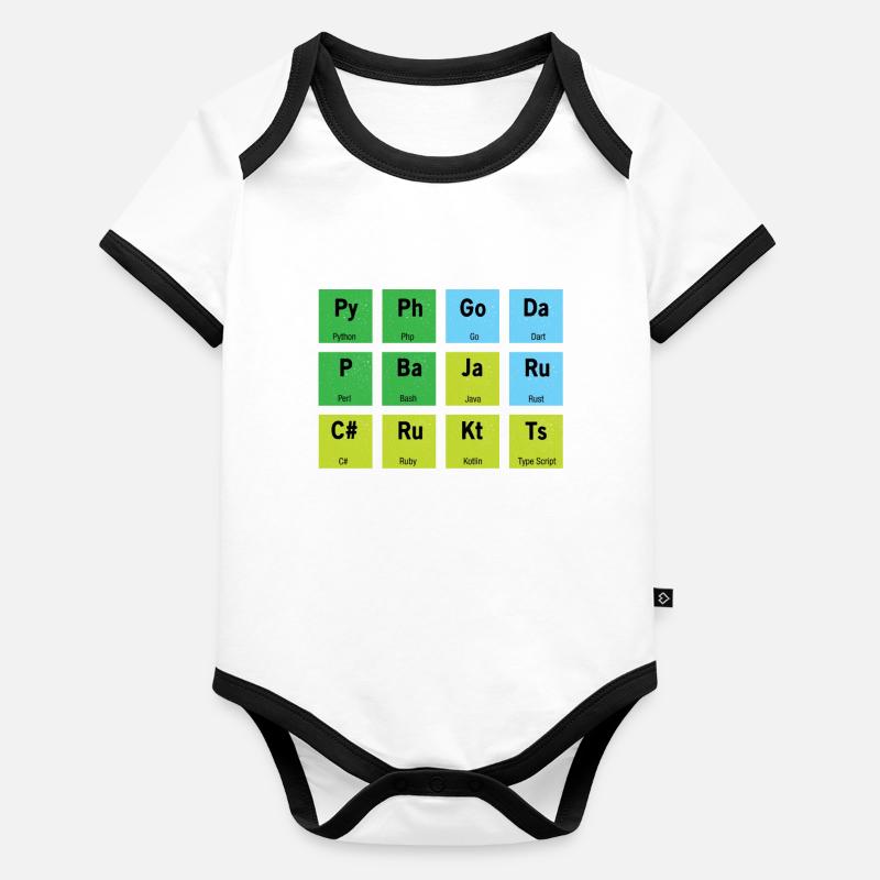 Computer developer coden - Organic Baby Contrasting Bodysuit - 