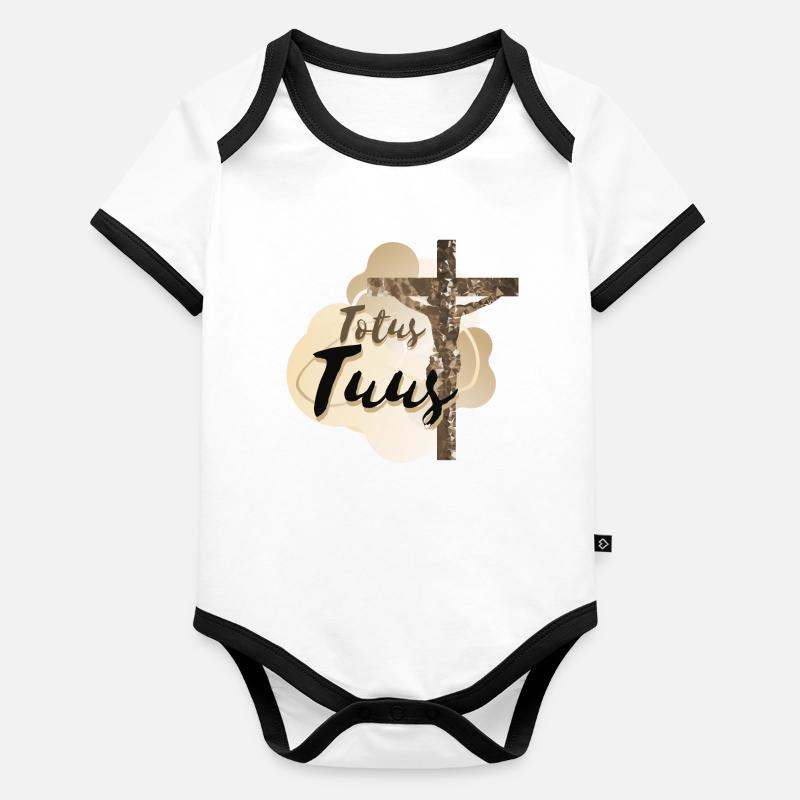 Totus Tuus Body Bébé bio contrasté manches courtes