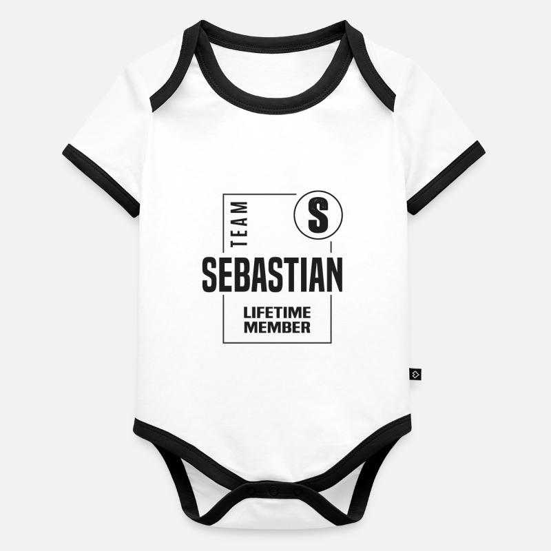Sébastien Body Bébé bio contrasté manches courtes
