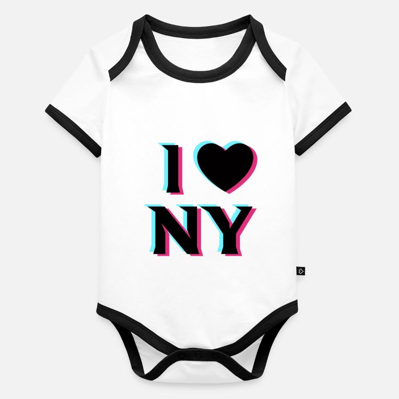 I love new york Organic Baby Contrasting Bodysuit