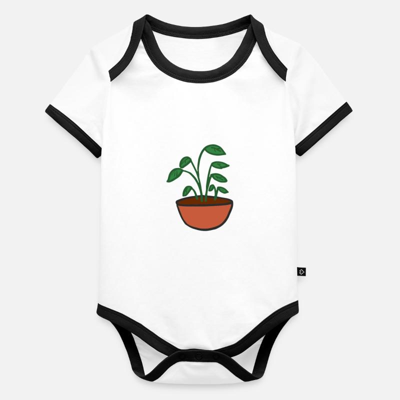 Plante Body Bébé bio contrasté manches courtes