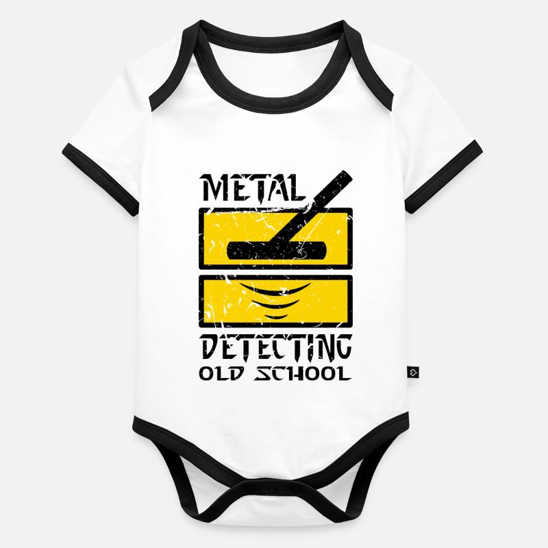 Détection de métaux Old School An'uncios Deep Detector Body Bébé bio contrasté manches courtes