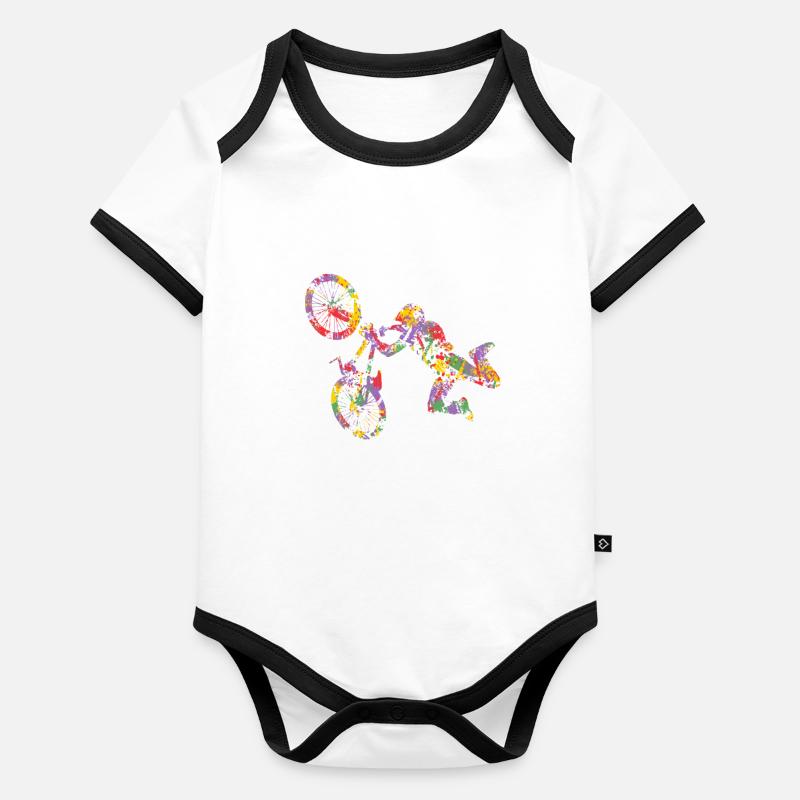 BMX Baby Bio-Kurzarm-Kontrastbody
