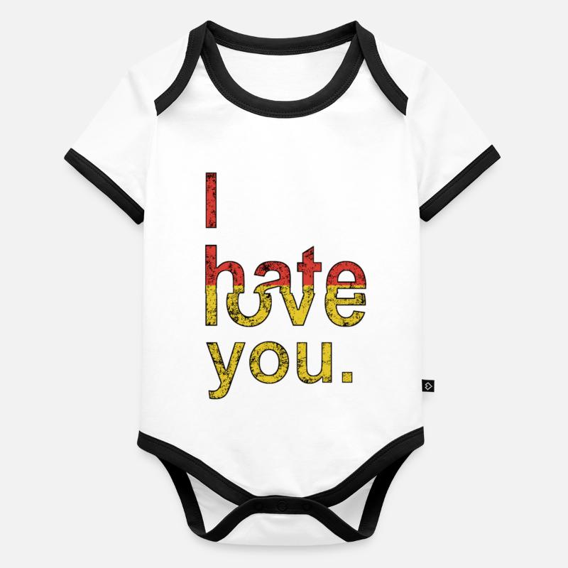 Loser lover funny meme clown geek hate love Organic Baby Contrasting Bodysuit