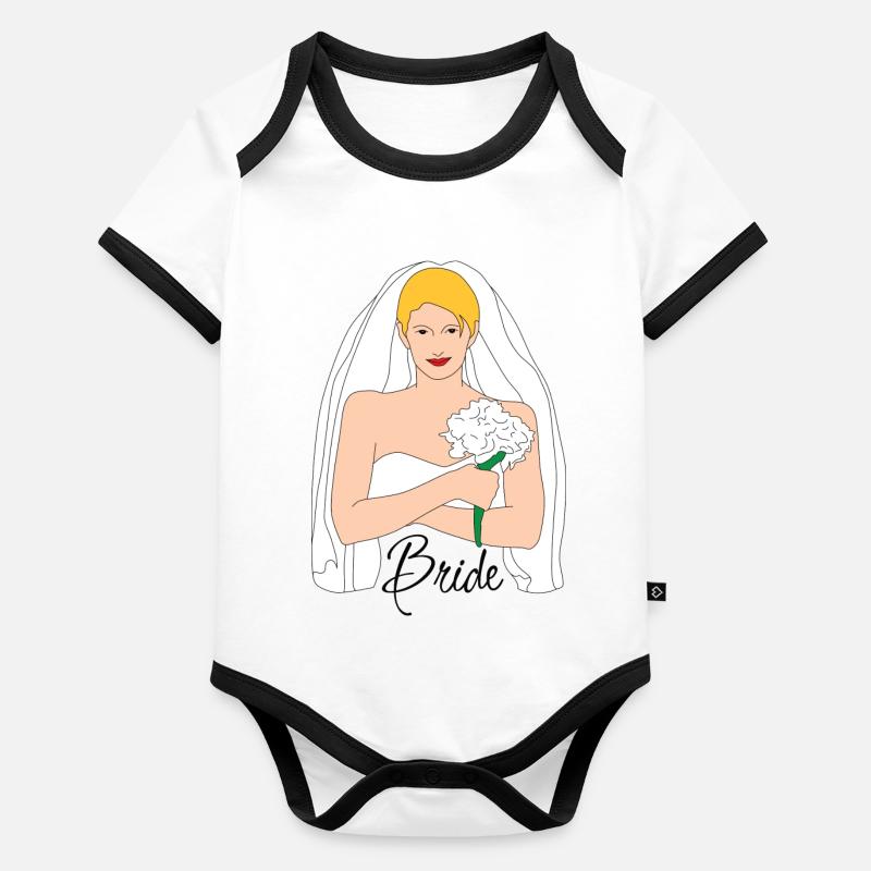 bride blond 1 Baby Bio-Kurzarm-Kontrastbody