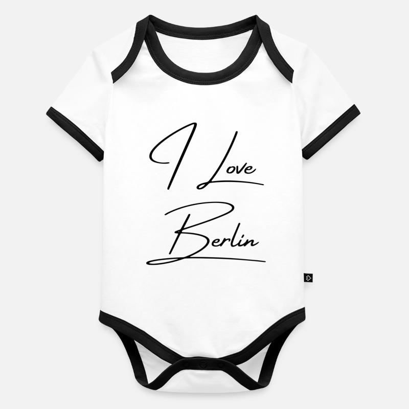 I love Berlin Baby Bio-Kurzarm-Kontrastbody