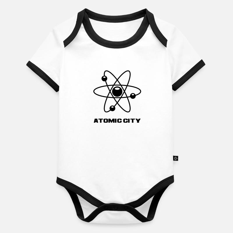 Cité atomique Body Bébé bio contrasté manches courtes