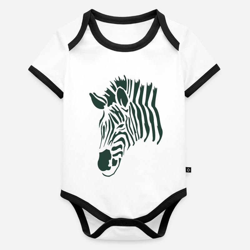 zebra Organic Baby Contrasting Bodysuit