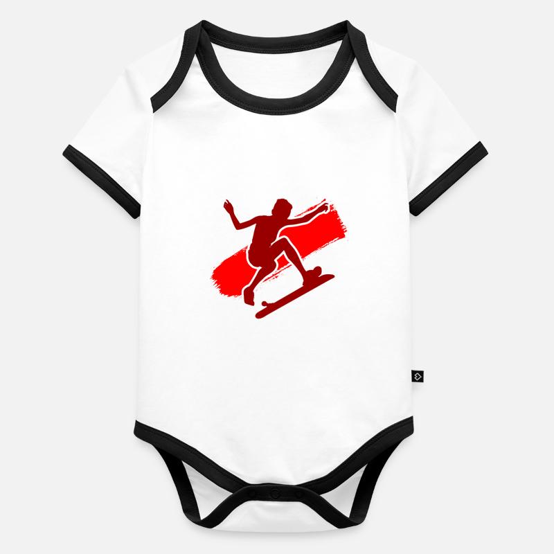 Skater Organic Baby Contrasting Bodysuit