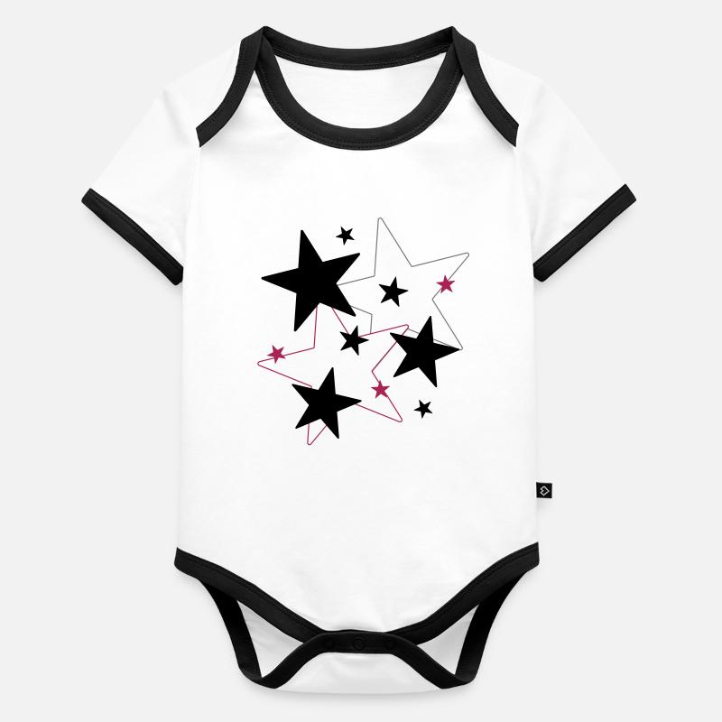 Stern & Star Baby Bio-Kurzarm-Kontrastbody