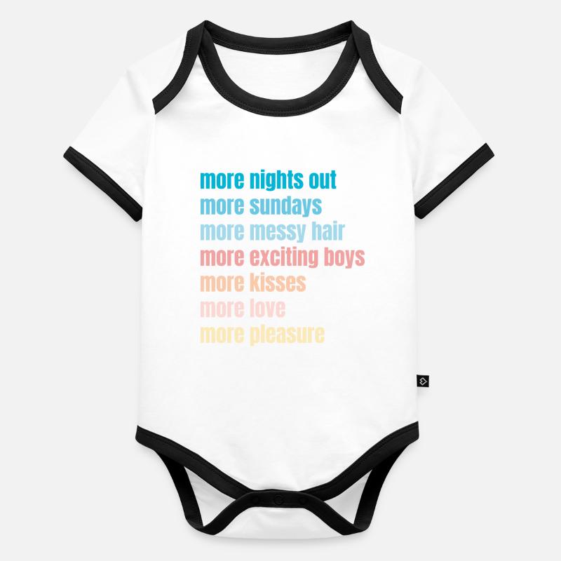 amusement Body Bébé bio contrasté manches courtes