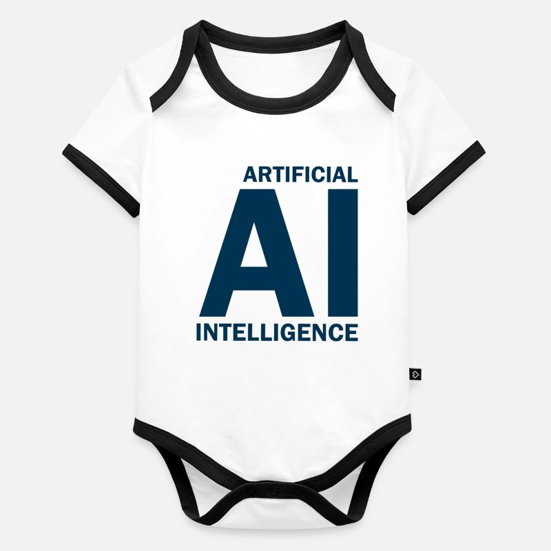 Intelligence artificielle - Intelligence artificielle Body Bébé bio contrasté manches courtes