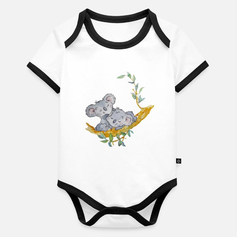 koalas tenderness Organic Baby Contrasting Bodysuit
