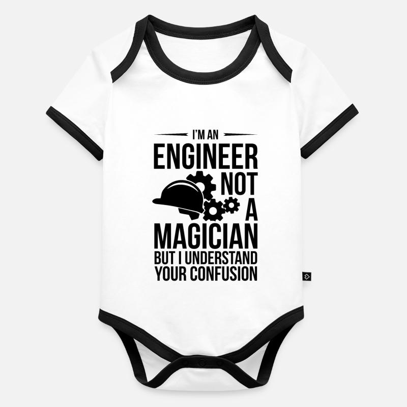 ENGINEER NOT MAGICIAN Organic Baby Contrasting Bodysuit