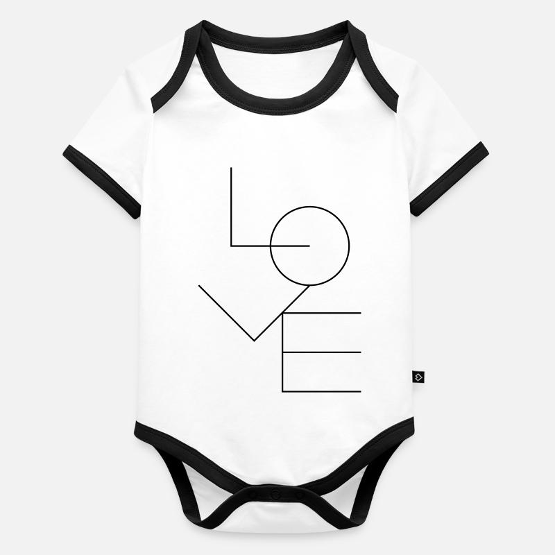 LOVE Body Bébé bio contrasté manches courtes