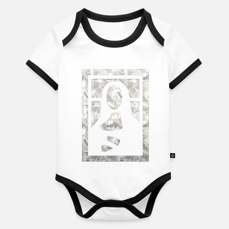 mona lisa game Organic Baby Contrasting Bodysuit