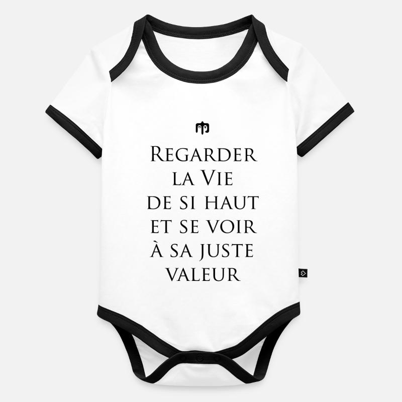 valeur Body Bébé bio contrasté manches courtes