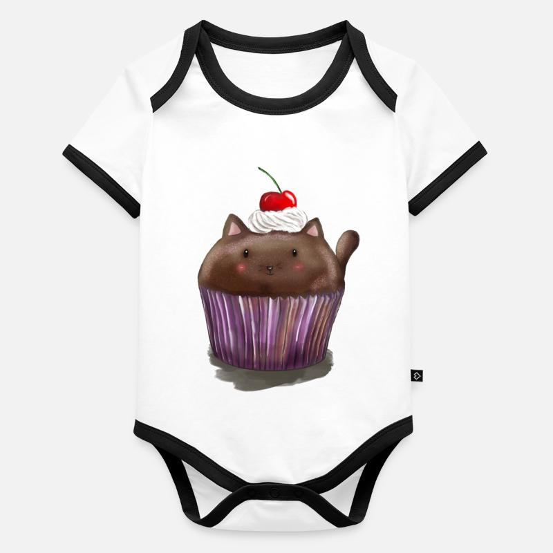 Cupcat Baby Bio-Kurzarm-Kontrastbody