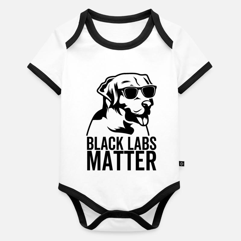 Black Labs Matter Organic Baby Contrasting Bodysuit