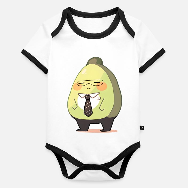 Office Avocado Organic Baby Contrasting Bodysuit