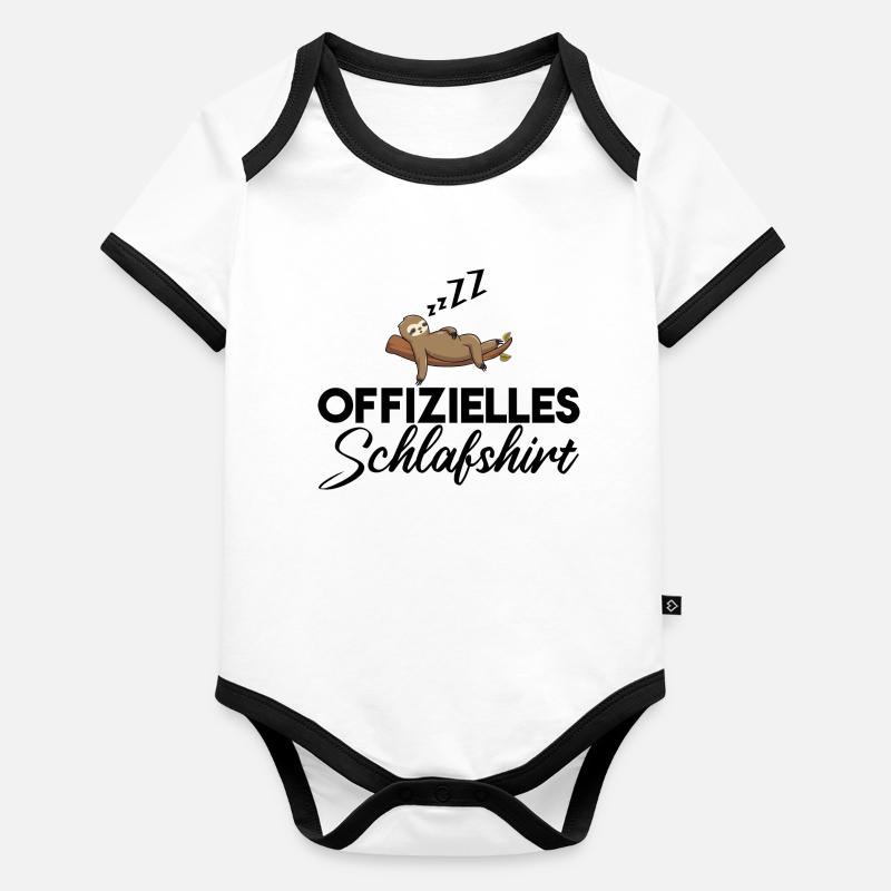 Schlummer-Spaß Baby Bio-Kurzarm-Kontrastbody