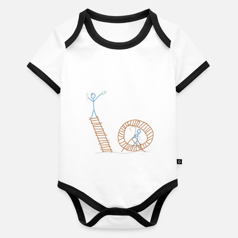 Boss & Mitarbeiter Baby Bio-Kurzarm-Kontrastbody