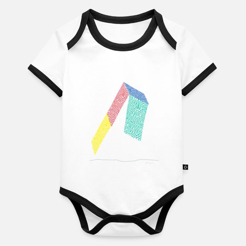 Graffiti design moderne, modèle, logo, tendance Body Bébé bio contrasté manches courtes