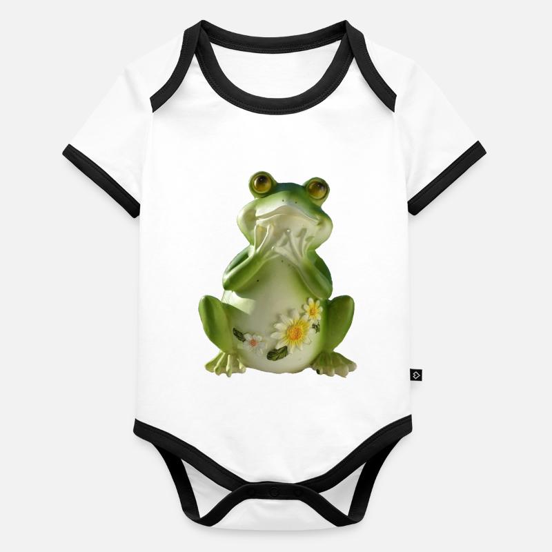 Grenouille folle Body Bébé bio contrasté manches courtes