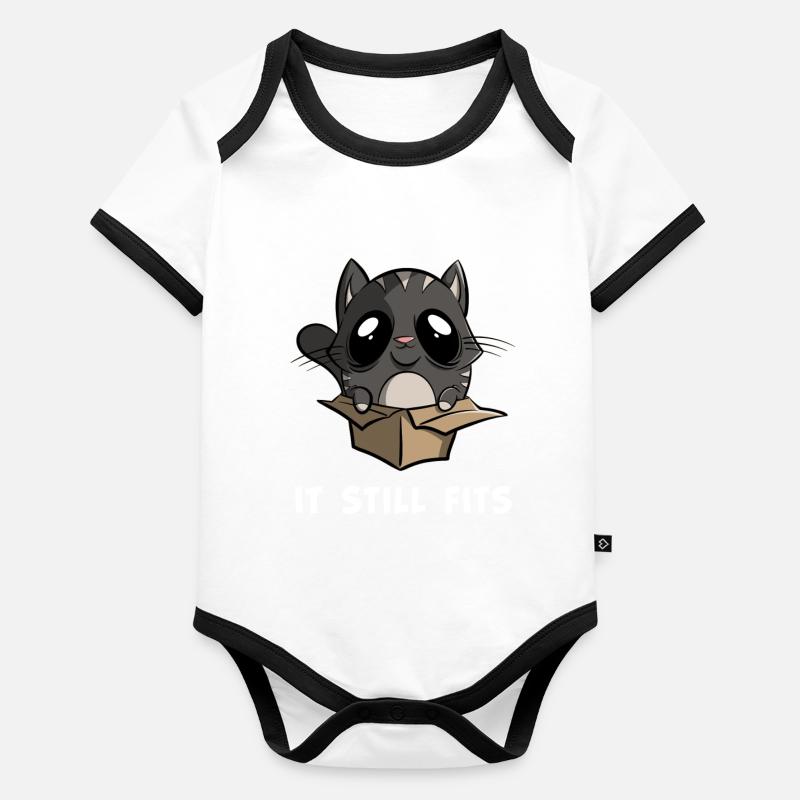 It still fits - cat in carton Organic Baby Contrasting Bodysuit