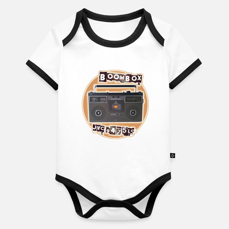 JVC 9475 LS Boombox ghettoblaster Body Bébé bio contrasté manches courtes