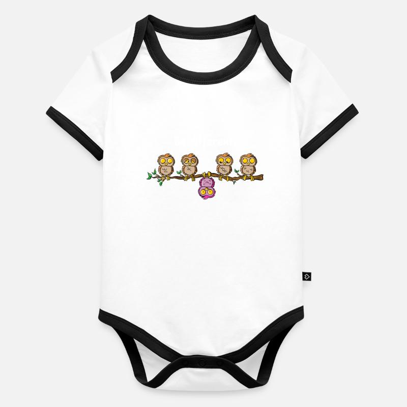 Être différent Body Bébé bio contrasté manches courtes