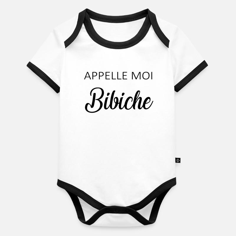 appelle moi bibiche Body Bébé bio contrasté manches courtes