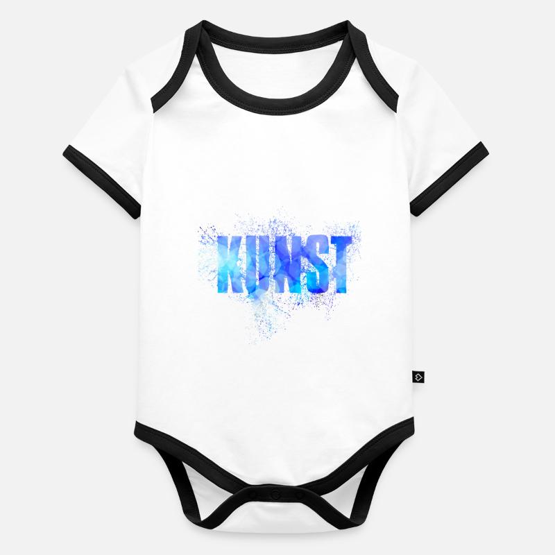 Kunst Baby Bio-Kurzarm-Kontrastbody