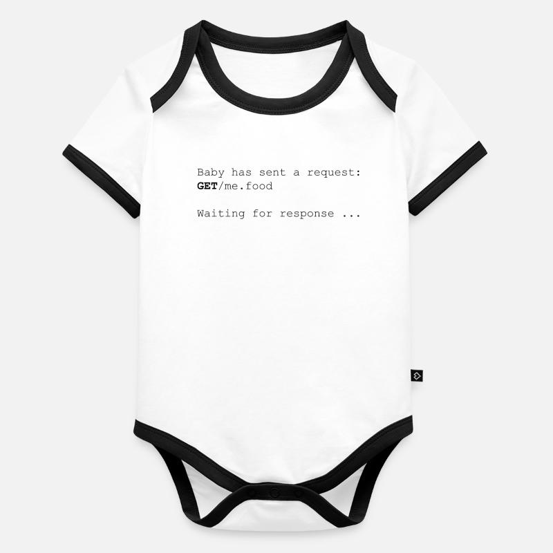 Programmierer Baby latz Baby Bio-Kurzarm-Kontrastbody