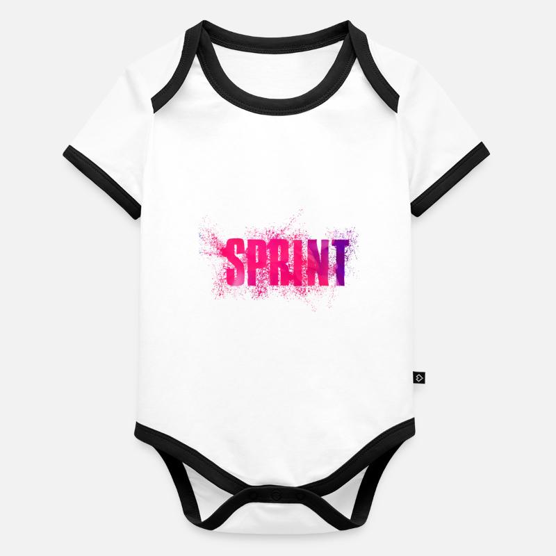 Sprint Body Bébé bio contrasté manches courtes