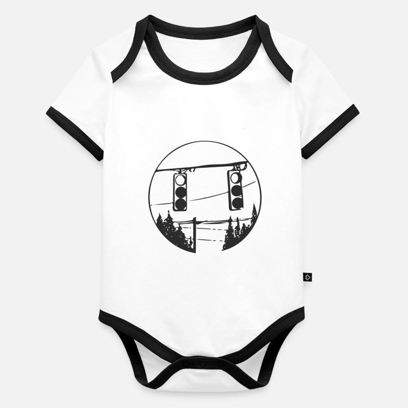 Traffic light Organic Baby Contrasting Bodysuit