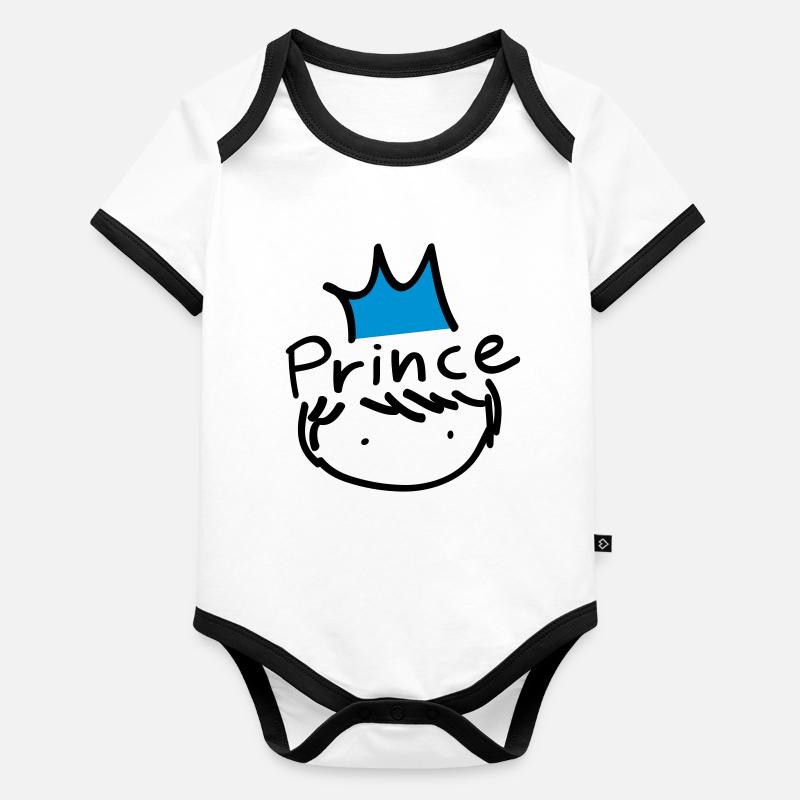 Prinz Tippfehler Baby Bio-Kurzarm-Kontrastbody