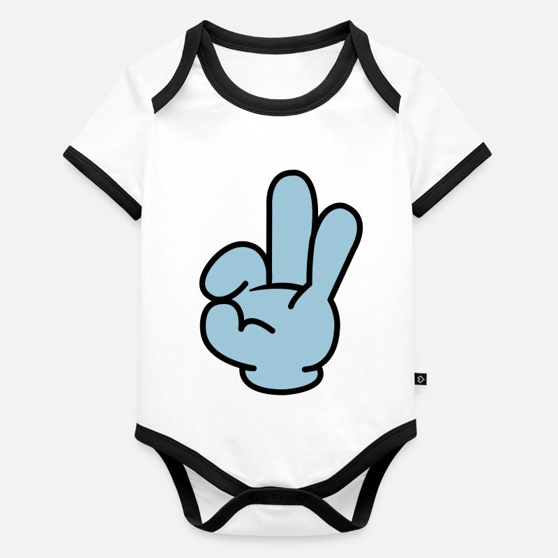 hand_comic_02 Organic Baby Contrasting Bodysuit