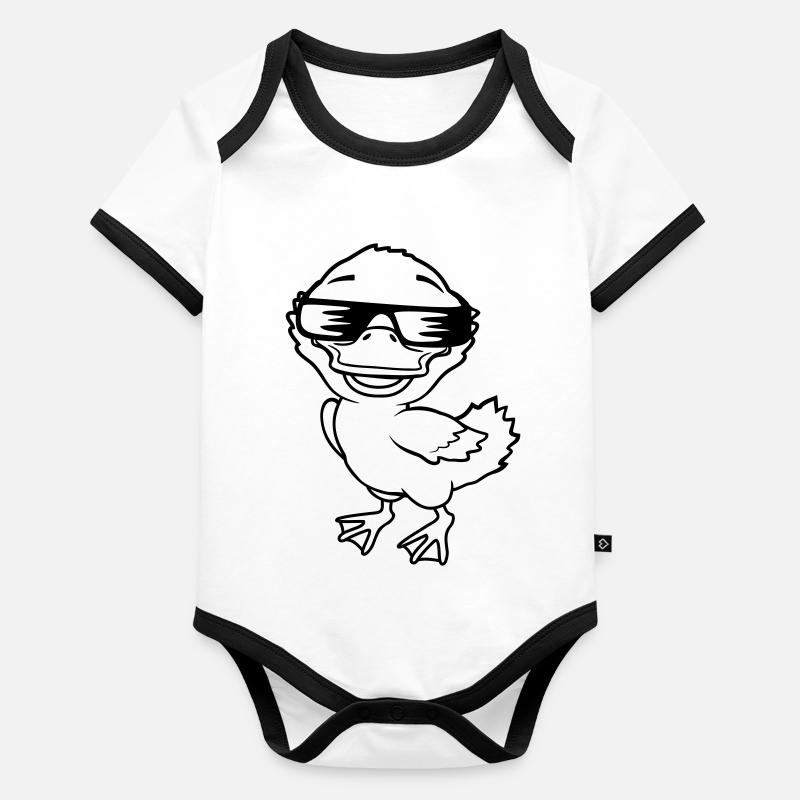 Cool Duckling Lunettes de soleil Comic Body Bébé bio contrasté manches courtes