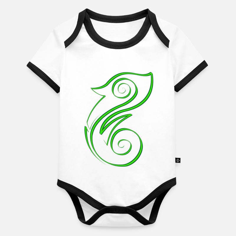 Caméléon Body Bébé bio contrasté manches courtes