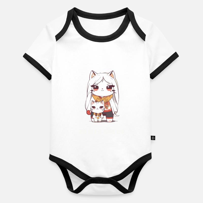 Petite soeur Body Bébé bio contrasté manches courtes