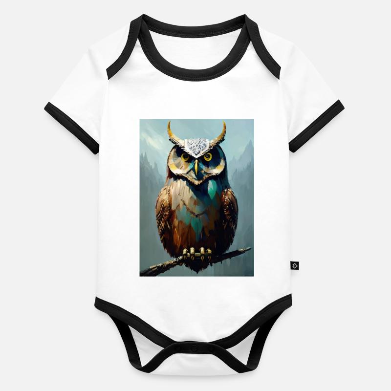 OWL DESIGN Organic Baby Contrasting Bodysuit