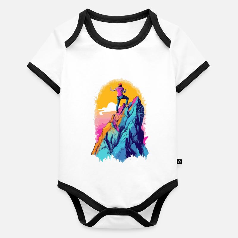 Eric hiking Organic Baby Contrasting Bodysuit