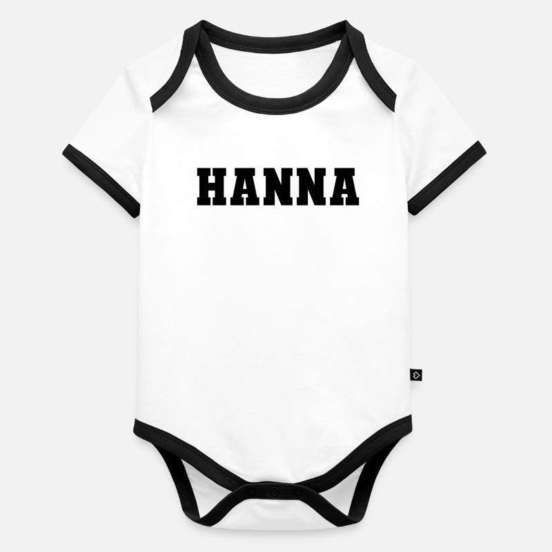 Nom - Hanna Body Bébé bio contrasté manches courtes