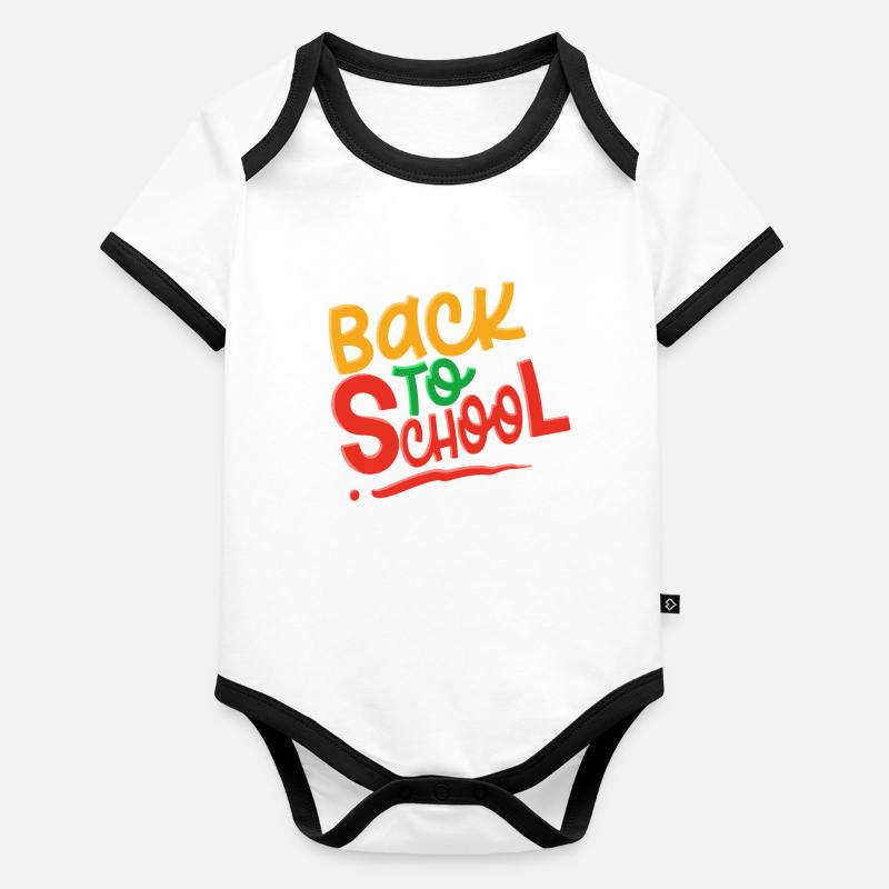 Back To School Organic Baby Contrasting Bodysuit