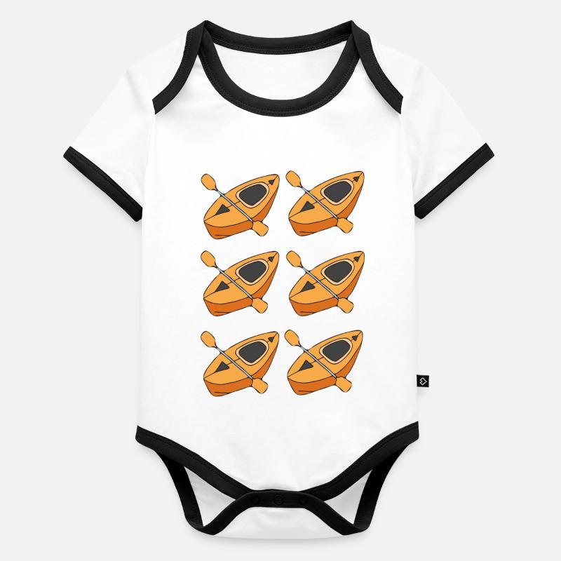 Kayak 6x Body Bébé bio contrasté manches courtes